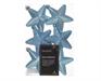 PENDENTI STELLE AZZURRE OPACHE GLITTER 7,5X2 CM 6 PZ