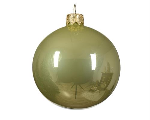 PALLINE DI NATALE VERDE PISTACCHIO LUCIDO 6 CM CONFEZIONE 6 PZ