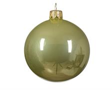 PALLINE DI NATALE VERDE PISTACCHIO LUCIDO 8 CM CONFEZIONE 6 PZ