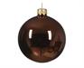 PALLINE DI NATALE MARRONE LUCIDO 6 CM CONFEZIONE 6 PZ