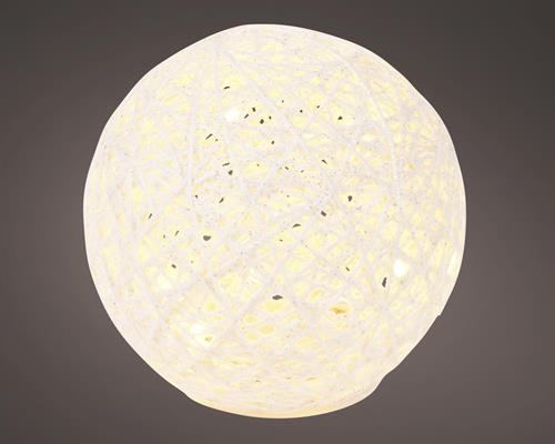 SFERA LUMINOSA IN CARTA CON 20 MICROLED BIANCO CALDO 15 CM