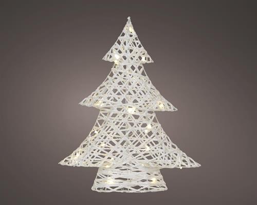 MINI ALBERO IN CARTA LUMINOSO  LED BIANCO CALDO H.40X34X10 CM