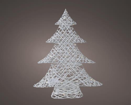 MINI ALBERO IN CARTA LUMINOSO  LED BIANCO CALDO H.60X48X11 CM