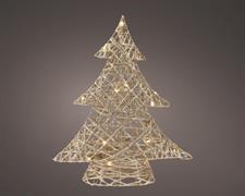 MINI ALBERO ORO CON LED BIANCO CALDO H.40 CM