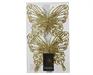 FARFALLA IN PLASTICA ORO GLITTER 11X13 CM 2 PZ