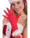 GUANTI BABBO NATALE DONNA CON PELUCHE 24 CM