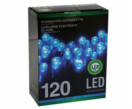 LUCI DI NATALE 120 LED BLU LUCE FISSA