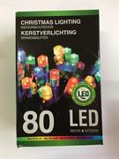 LUCI DI NATALE 80 LED MULTICOLOR LUCE FISSA